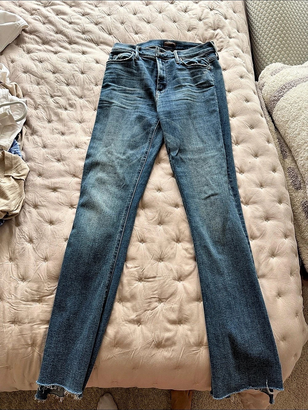 Mother The Tomcat High Rise Flare Jeans Waist 28 Blue
